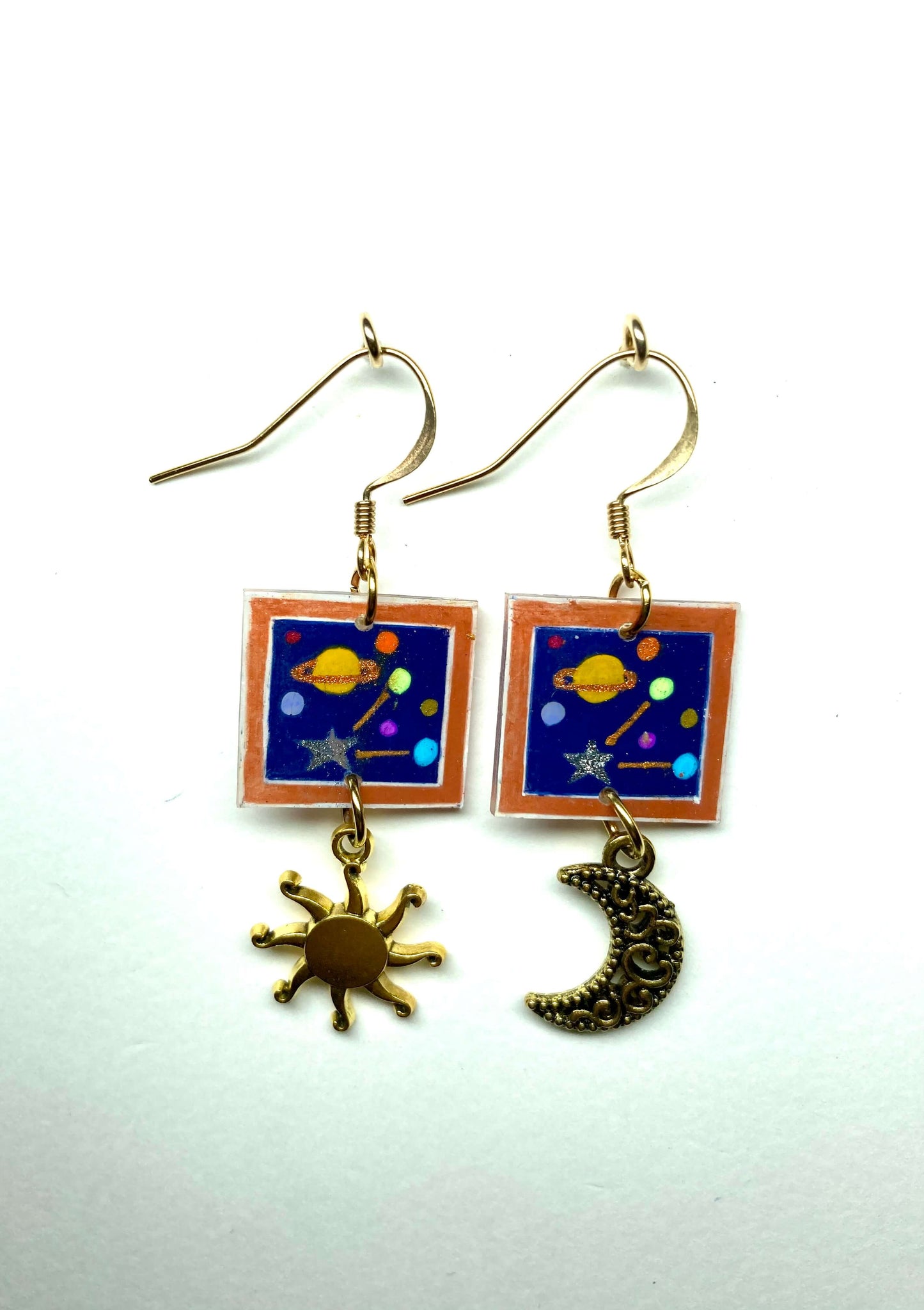 Mes petits cadres | Boucles d'oreille, 2 tableaux, 53