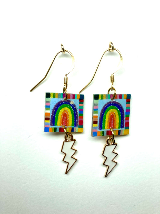 Mes petits cadres | Boucles d'oreille, 2 tableaux, 46