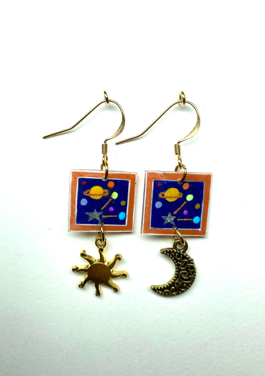 Mes petits cadres | Boucles d'oreille, 2 tableaux, 53