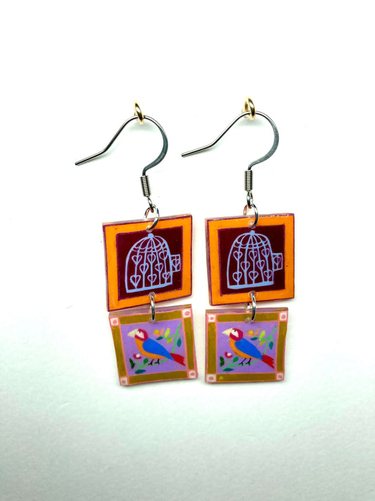 Mes petits cadres | Boucles d'oreille, 2 tableaux, 51