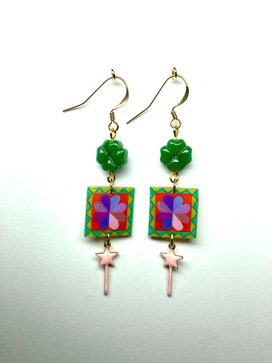 Mes petits cadres | Boucles d'oreille, 2 tableaux, 48