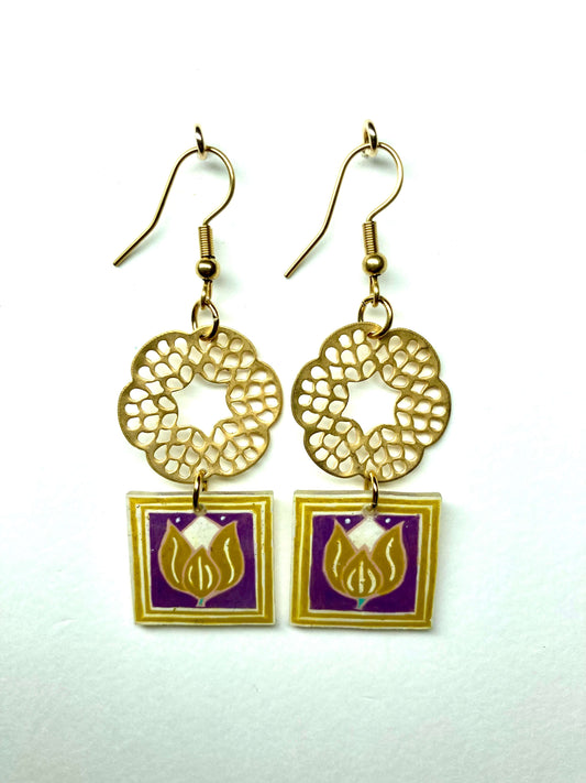 Mes petits cadres | Boucles d'oreille, 2 tableaux, 47