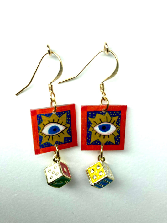 Mes petits cadres | Boucles d'oreille, 2 tableaux, 9